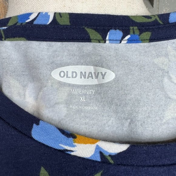 Old Navy Flutter Sleeve Blue Floral Bodycon Dress Sz XL NWOT - Picture 7 of 12